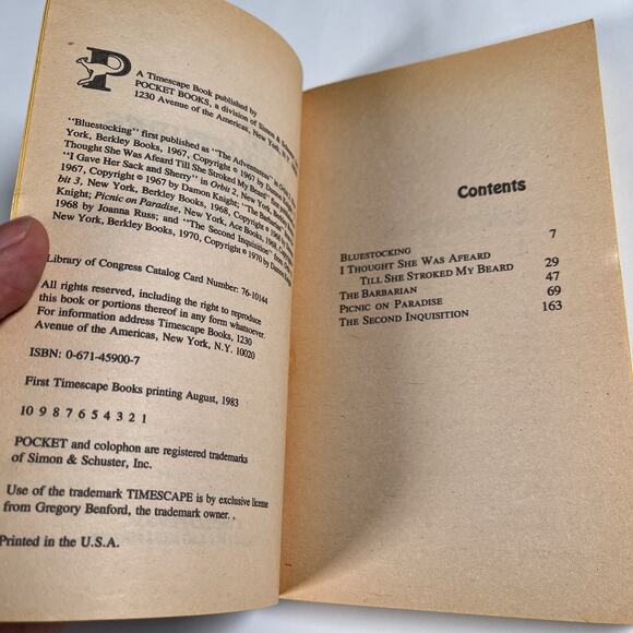 The Adventures Of Alyx 1983 Joanna Russ Vintage Paperback First Timescape - Picture 4 of 6